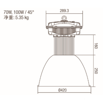 Industrielle LED 150W Standard Hochregallampe